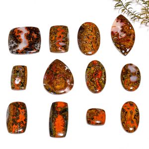 Cabochon d'agate à couture marocaine naturelle, mélange de formes et de tailles, pierres précieuses en vrac pour la fabrication de bijoux, petite taille disponible - Product Image 5