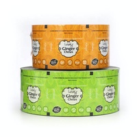 Pochette en vinyle colorée imprimée en héliogravure pour rouleau de film, pour emballage alimentaire de snacks, scellée au dos, recyclable