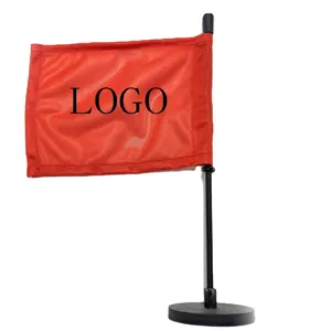 Cetakan Logo Kustom 30*45Cm Bendera Magnetik dengan Logam Fleksibel Pemegang Bendera Magnetik Mobil