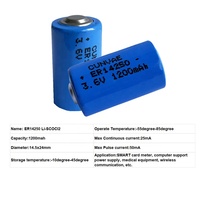 Batterie au lithium 1/2AA ER14250 3,6V 1200mAh pour PLC CNC Appareils électroménagers Jouets Électronique grand public et outils électriques Certifiée