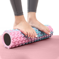 Rouleau d'exercice de massage musculaire en mousse de yoga solide EVA haute densité