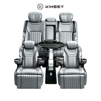 Sofá Cama Triple Plegable Z3 KIMSEY de Cuero PU con Cinturón de Seguridad de 3 Puntos para Ford Transit RV
