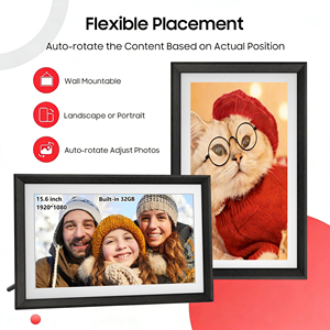 Cadre <span class=keywords><strong>photo</strong></span> numérique en bois Best Seller 15,6 pouces WiFi Cadre <span class=keywords><strong>photo</strong></span> numérique 1920x1080 Cadre intelligent avec application Frameo - Product Image 5
