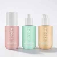 Flacon de lotion rond mat de 120 ml avec pompe pulvérisatrice pour spray fixateur de maquillage et lotion hydratante pour le corps