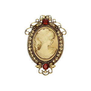 <span class=keywords><strong>Broche</strong></span> <span class=keywords><strong>Camée</strong></span> Victorienne Vintage pour Femme, Plaqué <span class=keywords><strong>Or</strong></span> et Argent Antique, Ornée de Cristaux et Strass, <span class=keywords><strong>Broche</strong></span> Portrait de Dame, Bijou Cadeau - Product Image 4