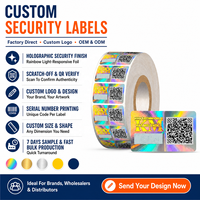 Autocollant holographique résistant aux rayures, logo personnalisé, protection imperméable, étiquette holographique 3D laser