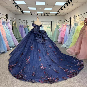 Robes de Quinceañera bleues Dy6916, robes de bal scintillantes et perlées pour filles de 15 à 16 ans, Jancember - Product Image 2