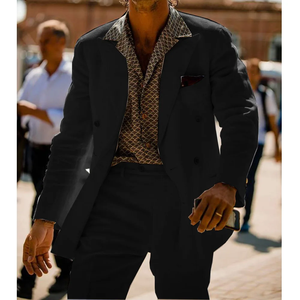 <span class=keywords><strong>Completo</strong></span> Estivo in <span class=keywords><strong>Lino</strong></span> da <span class=keywords><strong>Uomo</strong></span> Due Pezzi Abito Casual Business Costume da <span class=keywords><strong>Uomo</strong></span> Adulto Stile Coreano Abbigliamento Moda Completi - Product Image 2