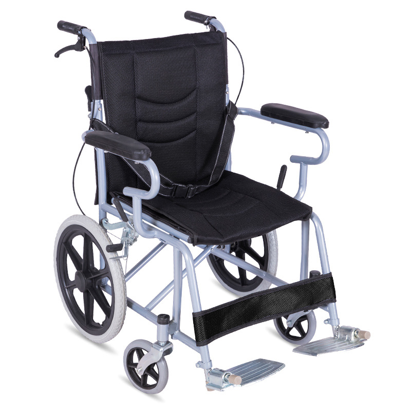 Silla de ruedas manual y ligera para adultos y ancianos, plegable, portátil, de alta calidad, para uso doméstico y exterior