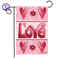 Impression par sublimation de haute qualité 30x45cm drapeau de pelouse double face 12x18 pouces ligne bleue drapeau de jardin vierge avec support de poteau