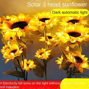 Lampe solaire à LED pour chemin de jardin extérieur, étanche IP65, avec éclairage crépusculaire à l'aube - Product Image 6