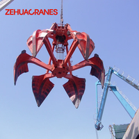 ZEHUA Grappin de préhension multi-pétales pour ferraille de coques d'orange 0,8 m³-12 m³ Moteur hydraulique CE pour levage de déchets métallurgiques