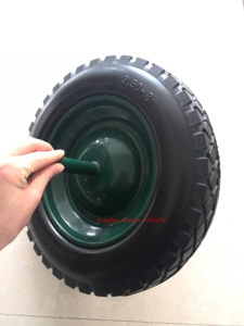 350 Roue libre plate <span class=keywords><strong>de</strong></span> <span class=keywords><strong>brouette</strong></span> <span class=keywords><strong>de</strong></span> <span class=keywords><strong>pneu</strong></span> sans gonflable - Product Image 2