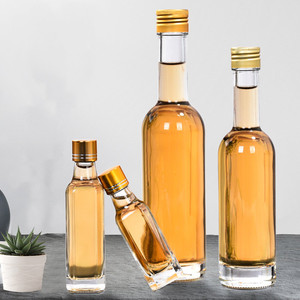 Vinagre de aceite de Colza cuadrado de 100ml, aceite de oliva, aceite de Camelia, ensalada, salsa de Chile, <span class=keywords><strong>licor</strong></span>, salsa picante, botella de cocina de vidrio de vainilla con tapa - Product Image 5