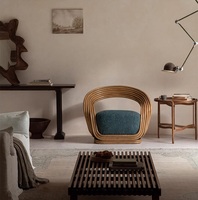 Élégance moderne fait à la main courbé en bois chaise de loisirs intérieurs chics tapisserie d'ameublement durable meubles de maison pour salon chambre 2