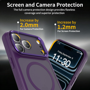 Funda Magnética Antigolpes para Teléfono con Soporte para Lentes, Protector de Cámara Anticaídas para iPhone 15 16 17 18 Pro Max - Product Image 3