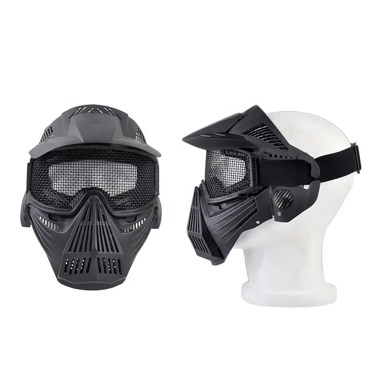 ที่กำหนดเอง Predator Camo Paint Ball ราคาถูกหมวกกันน็อก Paintball Face Mask