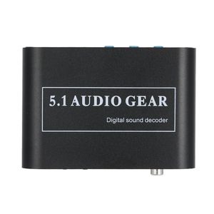 Décodeur Audio numérique 5.1 DTS/<span class=keywords><strong>AC3</strong></span>/<span class=keywords><strong>PCM</strong></span> convertisseur optique à stéréo Surround numérique à analogique HD 2 SPDIF 3.5 AUX Coaxial - Product Image 2