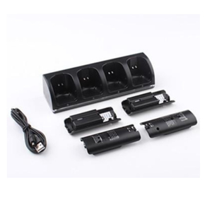 Estación <span class=keywords><strong>de</strong></span> carga <span class=keywords><strong>de</strong></span> <span class=keywords><strong>4</strong></span> puertos, <span class=keywords><strong>Cable</strong></span> USB <span class=keywords><strong>de</strong></span> 2800mAh para controlador remoto Wiis, color negro - Product Image 6