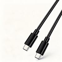Kabel Transfer Data Pengisian Cepat Anti-Interferensi Anti-Goyang Anti-Putus 5-Core Tipe-C ke Tipe-C dengan Pelindung PVC Ganda