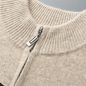 Nuovo <span class=keywords><strong>Cardigan</strong></span> da Uomo Spesso in Cashmere Autunno e Inverno <span class=keywords><strong>con</strong></span> Zip a Collo Alto, Giacca Business Casual Elegante in Lana - Product Image 3