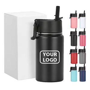 Custom Logo 12oz Stainless Steel Insulated Kids Sport Water <b>Bottle</b> Double Wall Vacuum Tumbler Leakproof Reusable <b>Flask</b> - Product Image 6