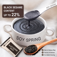 Pâte de sésame noir SOYSPRING 480g, pâte de sésame noir instantanée, céréale chaude traditionnelle chinoise pour le petit-déjeuner, OEM