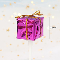 Hiasan Kue Natal Merry Christmas Cake Topper Insert PVS 5-7cm Pohon Natal Santa Claus Manusia Salju Rusa Kutub Ornamen Logo Kustom Dekorasi