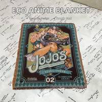 Maßgefertigte Umweltfreundliche Anime Jacquard Gewebte Stoffdecke Individuelle Anime-Wurfdecke Einfarbige Cartoon-Raschel-Decke für Flugzeuge