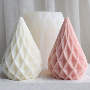 Moule en silicone conique en gros pour bougies, motif géométrique en maille, pour décoration intérieure, moule à bougies parfumées - Product Image 2