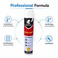 MUCHAO A33 Mousse expansive anti-déformation prête à l'emploi 300ml Colle polyuréthane PU Scellant sans expansion à durcissement rapide pour porte en bois