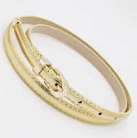 Ceinture en cuir fine pour femmes en gros, ceinture en PU fine pour robes
