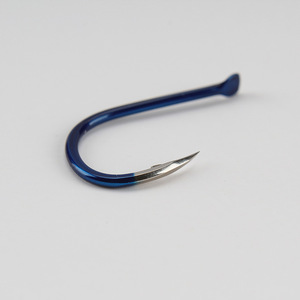 เบ็ดตกปลา BKK Black Diamond Izu ทำมือ เบอร์ 6 เหล็กกล้าคาร์บอนสูง สำหรับตกปลาในน้ำจืด รุ่น Ise Ni เคลือบสีน้ำเงิน คมกริบ - Product Image 1