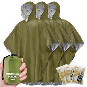 Ponco Darurat Anti Air, Anti Panas, Reflektif Panas, Berbahan Mylar Foil, Warna Hijau - Product Image 1
