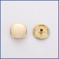 Capuchon de bouton-pression en acier inoxydable 15 mm - Partie A - Noir canon, Nickel, Antique, Or