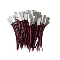 Kabel Harness Elektronik 2-Pin Merah & Hitam yang Dapat Disesuaikan, Perakitan Kabel Terminal Berlapis Timah untuk Baterai dan Catu Daya