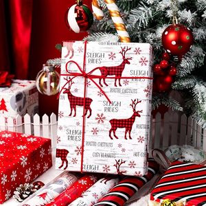 Christmas <b>Wrapping</b> <b>Paper</b> Christmas Tree Snowflakes Candy Cane for New Year Holiday Party Red and <b>white</b> <b>wrapping</b> <b>paper</b> - Product Image 1