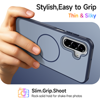 Coque Populaire au Toucher Agréable pour Samsung Galaxy A17 A16 A27 A36, Coque Arrière Rigide en PC Mat Magnétique
