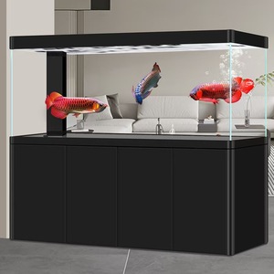 Großes Meerwasser-Aquarium mit Abgerundeten Ecken aus Aluminiumlegierung für Arowana-Fische, 600-2400L, Transparent, Ultra-Leise, für Wohnzimmer und Büro - Product Image 6