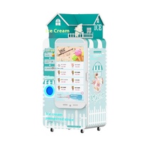 Distributeur automatique de crème glacée intelligent en libre-service avec poussoir à pièces fraîches Jouez maintenant sans surveillance
