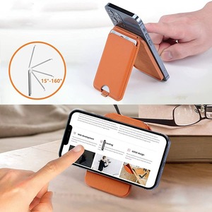 Soporte Plegable Oculto con Bisagra Metálica Reforzada, Cartera de Cuero con Ranura para Tarjetas, Bolsillo Doble para Tarjetas para iPhone 16 Pro - Product Image 2