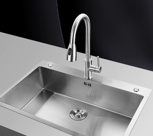 Fregadero de Cocina de Acero Inoxidable de un Solo Tazón con Desagüe Lateral - Product Image 2