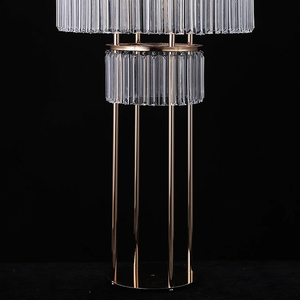 المعادن عالية طويل القامة الكريستال زهرة الوقوف الجدول الزفاف المركزية الحديثة - Product Image 2