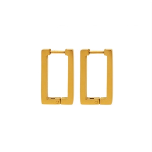 Minimalist Jewelry Stainless Steel Ear <b>Clip</b> Earring Elegant square Earrings - Product Image 1