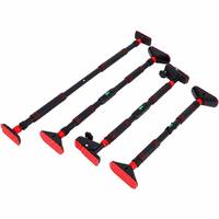 Barra de dominadas ajustable para puerta sin instalación, barra de dominadas para gimnasio en casa con medidor de nivel para entrenamiento de fuerza para adultos
