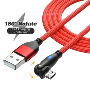 180 학위 L 모양 회전 충전 케이블 빠른 충전 회전 마이크로 usb c 케이블 프로모션 선물 - Product Image 6