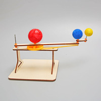 Experimento Científico DIY, Instrumento de Tres Bolas, Ciencia y Tecnología en Madera, Juguetes de Ensamblaje Manual para Estudiantes de Primaria