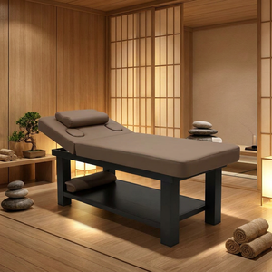 Table de massage multifonctionnelle pas chère, lit de tatouage et de pose de cils marron, tables de soin du visage, tables de massage spa beauté pliantes - Product Image 1