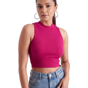 <b>Top</b> Women's Cotton Soft Breathable Summer Vest OEM Manufacturer Bulk Wholesale Streetwear Knitted Casual Fashion Tank <b>Tops</b> - Product Image 1