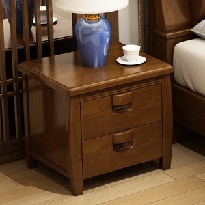 Mesa <span class=keywords><strong>de</strong></span> <span class=keywords><strong>Noche</strong></span> Moderna <span class=keywords><strong>de</strong></span> Estilo Chino, Económica, Contemporánea, <span class=keywords><strong>de</strong></span> Madera Antigua, con 2 <span class=keywords><strong>Cajones</strong></span>, para Dormitorio - Product Image 2